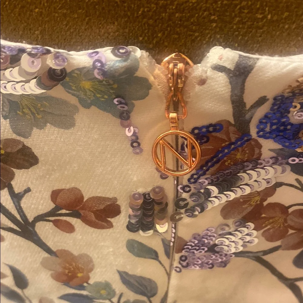 NOOKIE Floral White and Purple Women's Dress - Picture 5 of 8